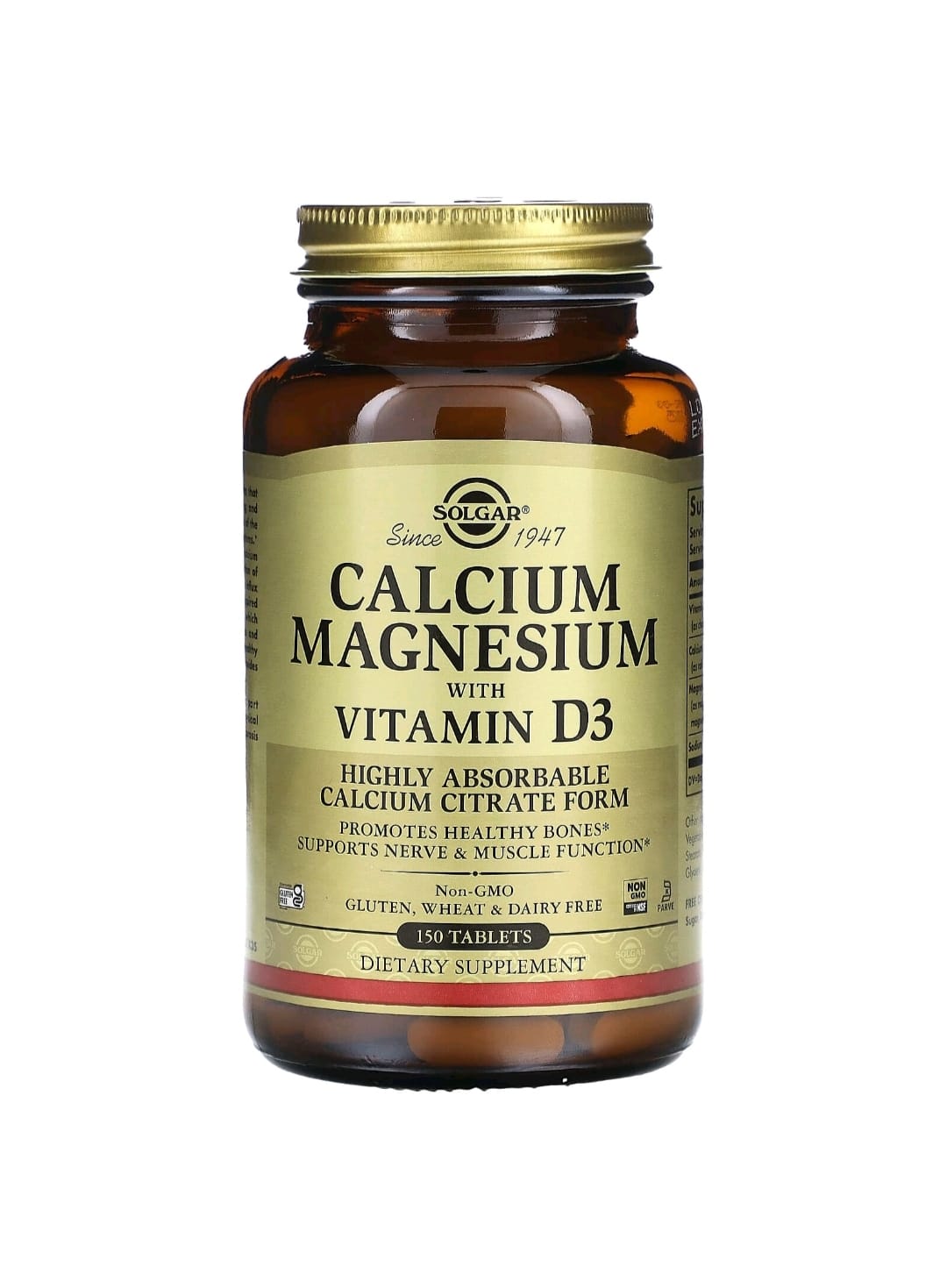 Calcium Magnesium Vitamin D3, 150 kapsul