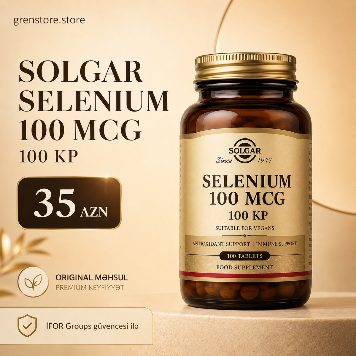 Solgar Selenium 100 mcg 100 KP